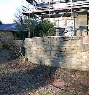 Stone wall after